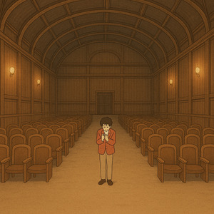 People are clapping in the foyer