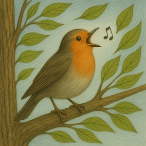 Chirping of birds with wind blowing