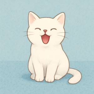 A cat meowing